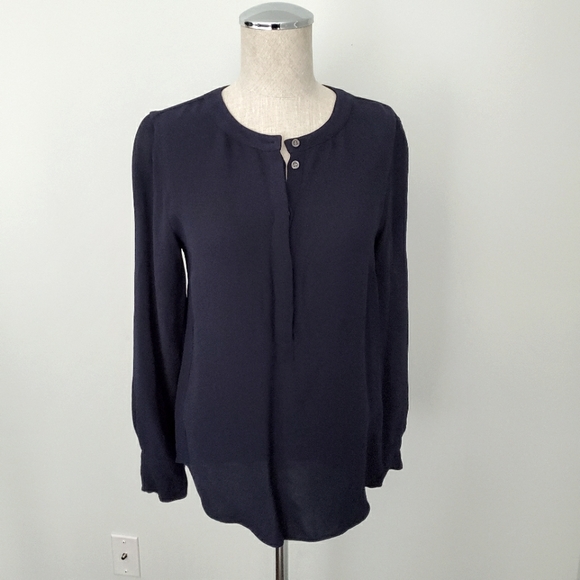 J. Crew Tops - J.Crew Navy Blouse Size 4